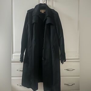 Michael Kors Trench Coat Belted Black Womens Small